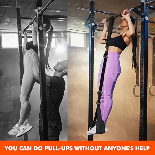 HPYGN Two Foots Pull Up Assistance Bands, Heavy Duty Resistance Band for Pull Up Bar, Adjustable Weight/Size with Fabric F...