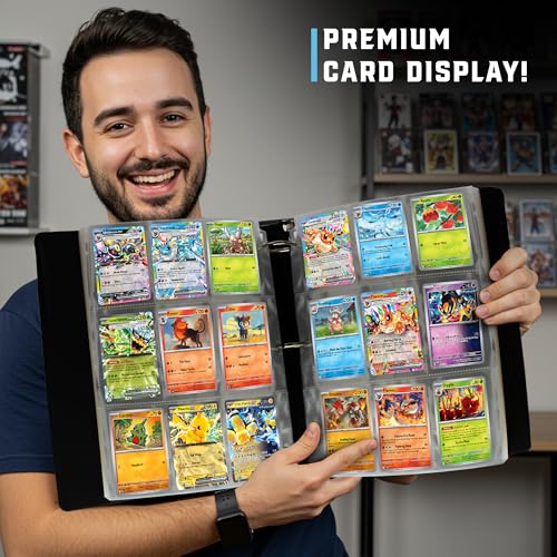 CardGuard 9-Pocket Card Sleeves Binder Sheets, 70 Count – Clear PVC-Free, Acid-Free Protector Sheets for Pokémon, YuGiOh, ...