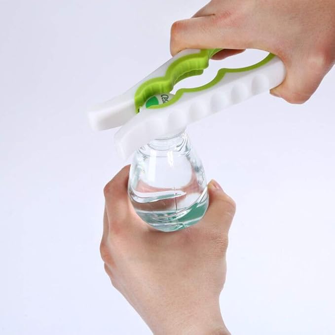 Jar Opener Can Opener Bottle Opener for Seniors, Arthritis Hands and Anyone with Low Strength, Arthritis Jar Openers Get Lids Off Easily(Green and White)