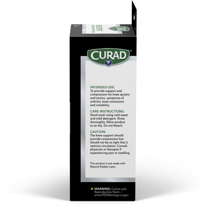 CURAD Neoprene Pull-Over Knee Support with Closed Patella, Size Large, (16"-18" Circumference), 1 Each