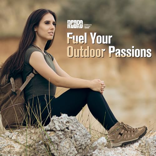 R CORD Hiking Boots Women Waterproof Non-Slip Womens Hiking Shoes Comfortable Outdoor Womens Hiking Boots Walking Boots Hi...