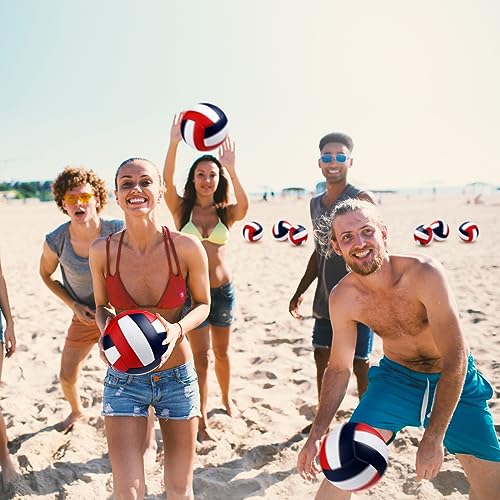 Meooeck 12 Pcs Volleyballs Official Size 5 Volley Balls Bulk Practice Volleyballs Indoor Outdoor Soft Recreational Volley ...