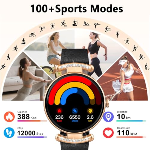 uaue Smart Watches for Women Android iOS, 1.2'' Fitness Trackers with Bluetooth Call (Answer/Make), Smartwatch with Heart ...