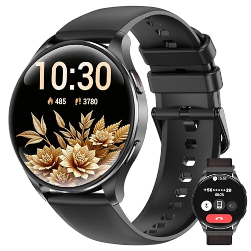 IOWODO Smart Watch for Women Men, 1.43" AMOLED Ultra-Clear Screen Fitness Tracker with HeartRate/Sleep Monitor, 21Language...