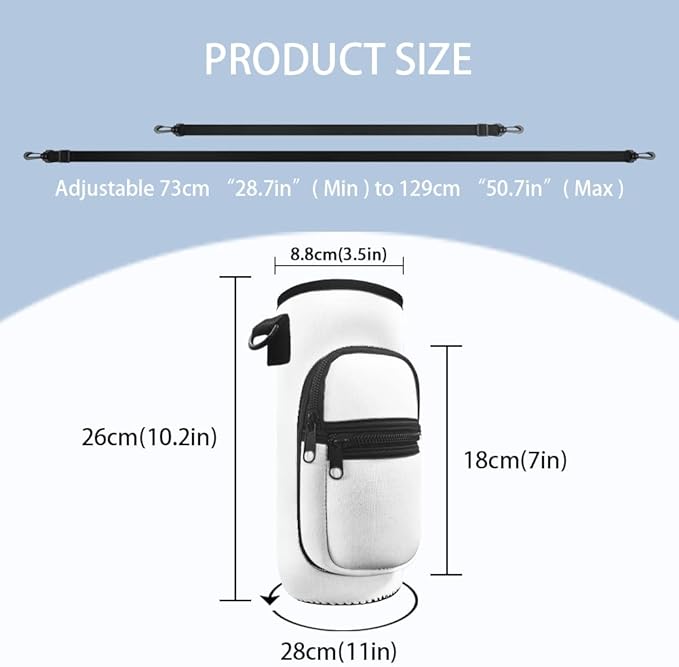 Golden Retriever Water Bottle Kids 8-10/10-12 Stainless Steel Water Bottle 18 OZ Water Bottle Carrier Bag with Phone Pocket Set with Shoulder Strap