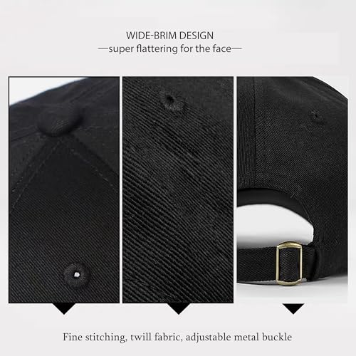 Mytephoon 2 Pack Cotton Plain Baseball Caps for Men Women, Adjustable Soft Blank Hat, Gift for Dad Mom Husband Wife