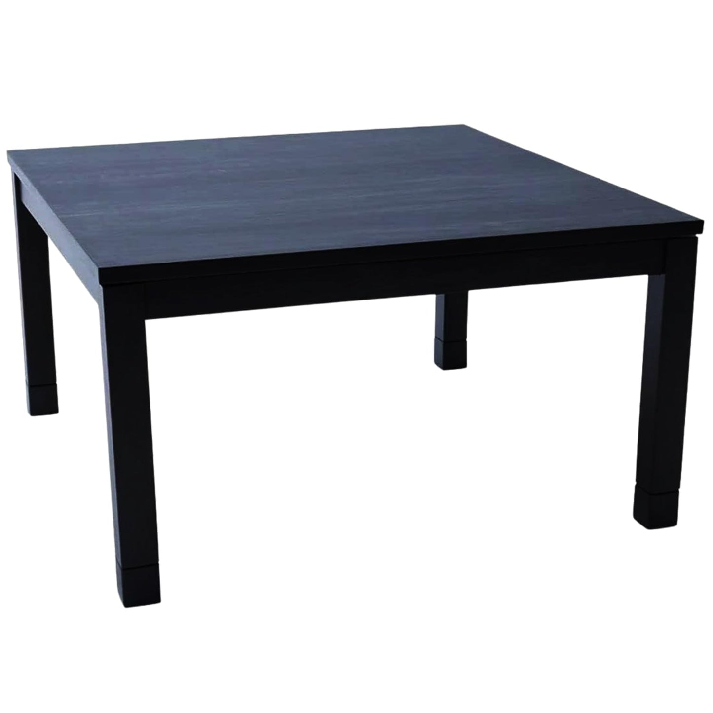 BJDesign Kotatsu - Japanese Heated Table - Wooden Chabudai Furniture with 120V Electric Heater - Low-Lying Dining and Work Desk with Temperature Control Knob (29x29in, Black)