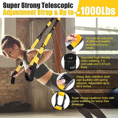Home Resistance Training Kit, Resistance Trainer Exercise Straps with Handles, Door Anchor and Carrying Bag for Home Gym, ...