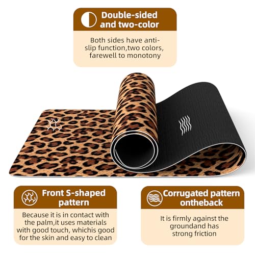 FOLAI Extra Thick Yoga Mat 6mm，pilates mat thick - Non-Slip Exercise Mat for HIIT, Pilates & Home Workouts & Workout with ...