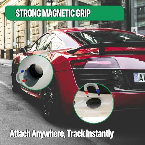 Magnetic Hidden GPS Tracker for Vehicles – Long Battery Life, No Subscription, Car Tracker Device Hidden (iOS Tracker)