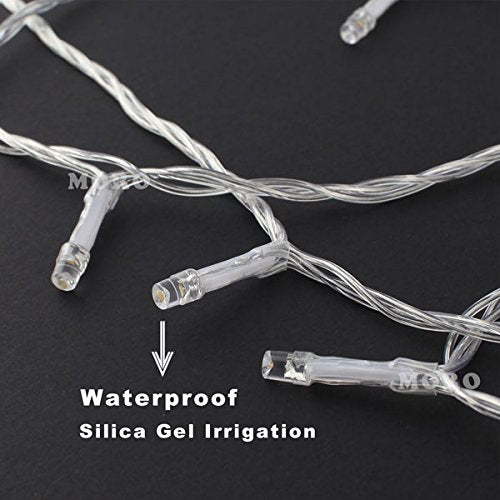 Zoic 500 Led Fairy String Lights, 100M (328Ft), 8 Modes, White, Plastic, Model Dag003U, Ideal For Christmas & Wedding Decorations