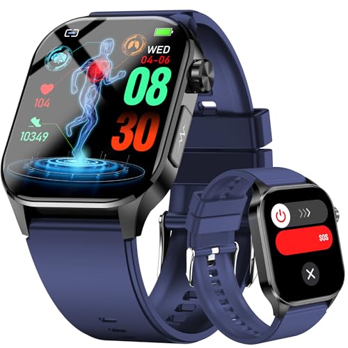 hellibito Advanced Health Smartwatch for Women Men with Real-Time Monitoring of Heart Rate, Blood Oxygen, Body Temperature...