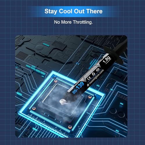 BSFF Thermal Paste, 1.8g with Toolkit CPU Paste Thermal Compound Paste Heatsink for IC/Processor/CPU/All Coolers, Carbon B...