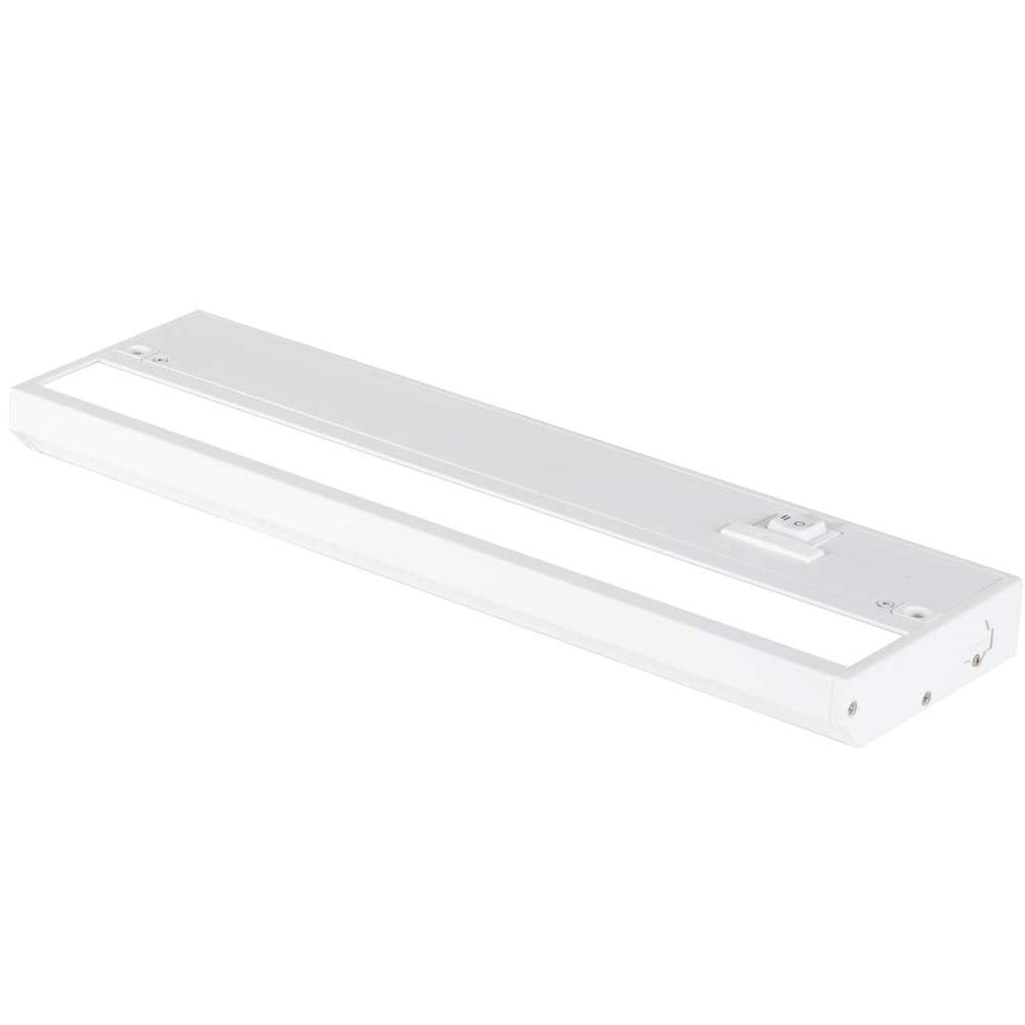 Led Under Cabinet Lighting Hardwired - Linkable Undercabinet Lights For Kitchen - 3Cct 12 Inch White Finish - Undercounter Dimmable Plug In Light Or Hard Wired - Under Counter Fixture Direct Wire