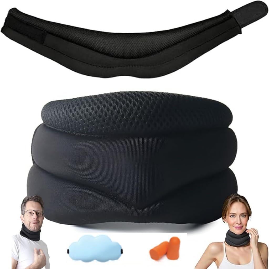 Gegiron Neck Brace for Snoring,Neck Support, Adjustable Soft Cervical Collar for Relief of Sleep Apnea &Cervical Spine Pressure, 2026 Upgraded Ergonomic Sleep Support for Comfortable Sleep,Women & Men