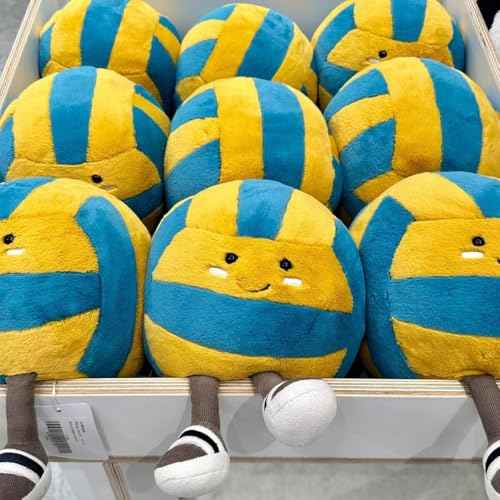 MUALML Cute Volleyball Stuff Soft Sports Stuffed Plush Pillow, Funny Plush Volleyball Gifts for Teen Girls Boys