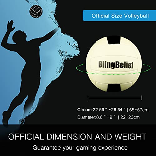 blingbelief Super Bright Glow in The Dark Baseball,Soccer Ball,Volleyball,Football, Light Up Luminous Baseball, Official S...