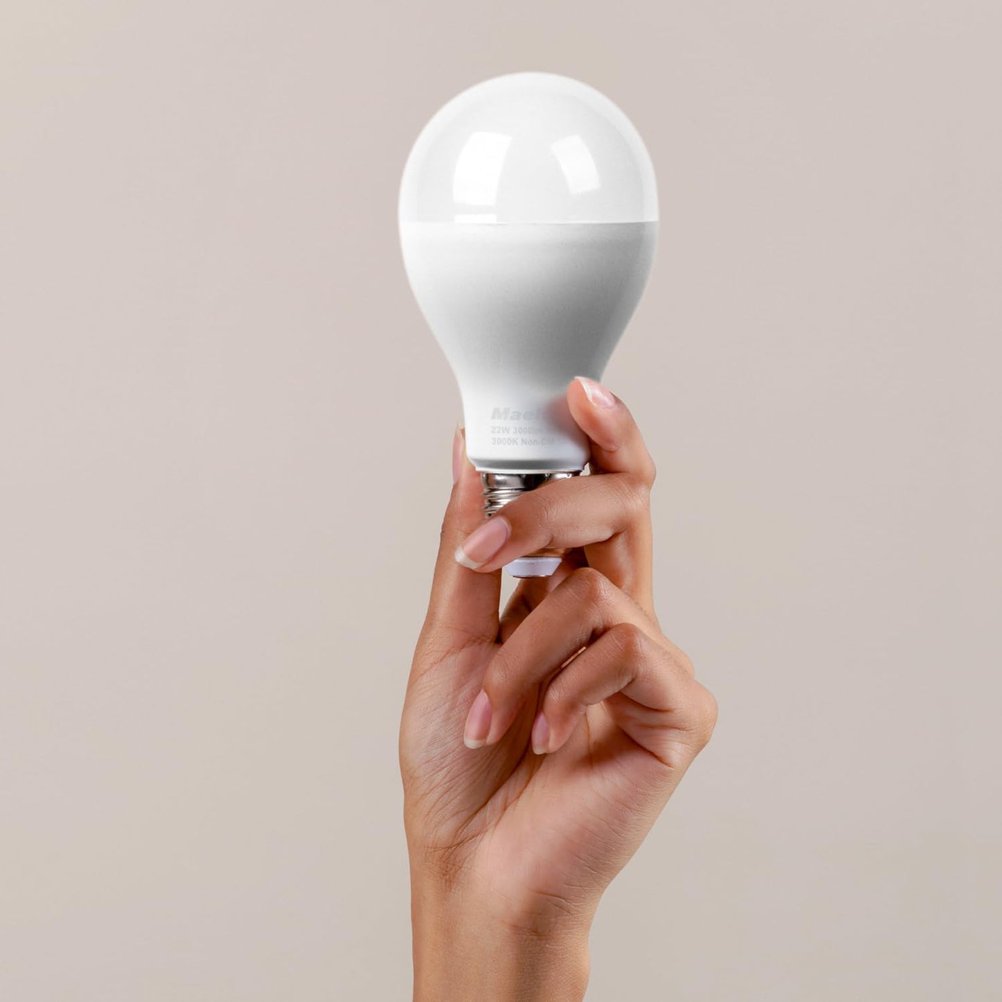 Maelsrlg 200 Watt LED Bulb Equivalent, A21 22W 3000 Lumen LED Light Bulb, Daylight 5000K, Non-Dimmable E26 Medium Base 120V-High Output 200W LED Light Bulbs for Garage, Shop, Warehouse, 4-Pack