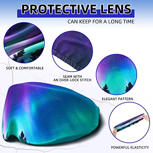 TOODOO 2 Pieces Ski Goggle Cover Microfiber Protective Ski Snowboard Protectors for Snow goggles and Helmet Cover