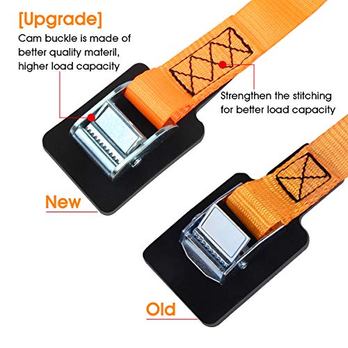 JCHL Sturdy 20-foot-by-1-inch Tie Down Strap Lashing Strap Cargo Tie-Down Strap Padded Cam Lock Buckle 1000lbs Capacity (...