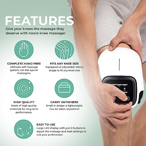 nooro Portable Knee Massager with Heat, Red Light, & Massage Therapy, Relax Tight Muscles and Helps Minor Joint Stiffness ...