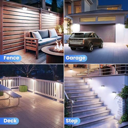 [6 Packs] Solar Motion Sensor Outdoor Lights, Super Bright Solar Lights Outdoor Waterproof, 3 Lighting Modes Security Wall...
