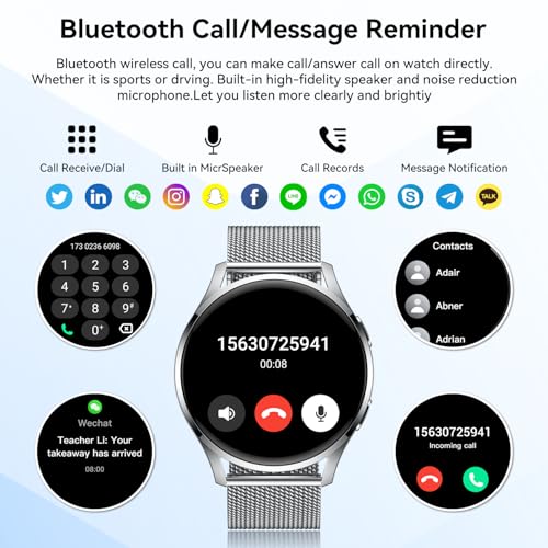 Smart Watch for Men Women Fitness: Waterproof Make/Answer Call Smart Watches for Men Digital Mens Watches Running Step Tra...