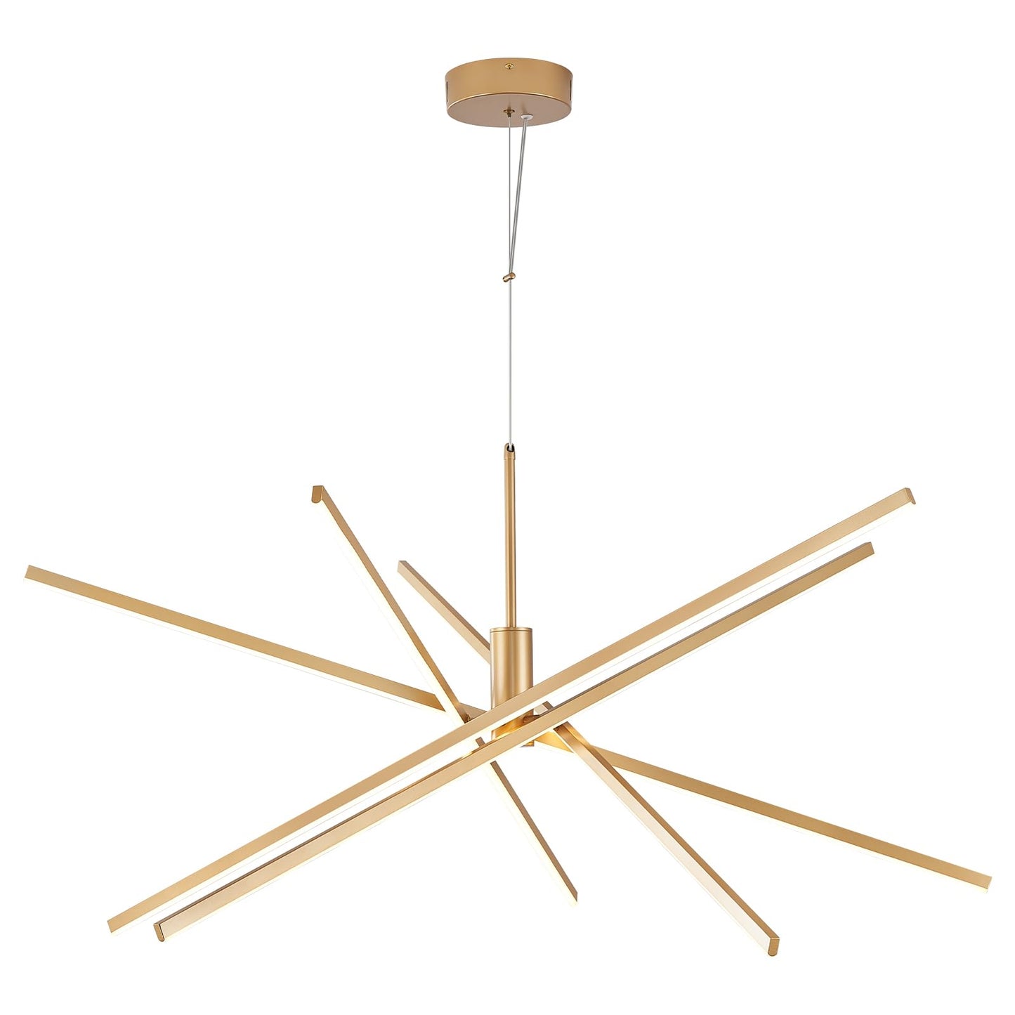 Airyphant Gold Chandelier 47  Big High Ceiling Chandeliers Big Modern Remote Control Chandelier For Large Living Room Dining Room Foyer