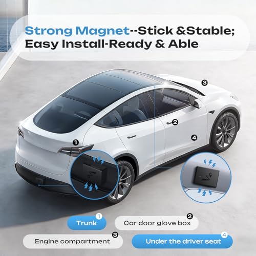 CXK GPS Tracker for Vehicles, Up to 6-Month Battery 4G LTE Car Tracker with Strong Magnetic 90-Day Location History, Globa...