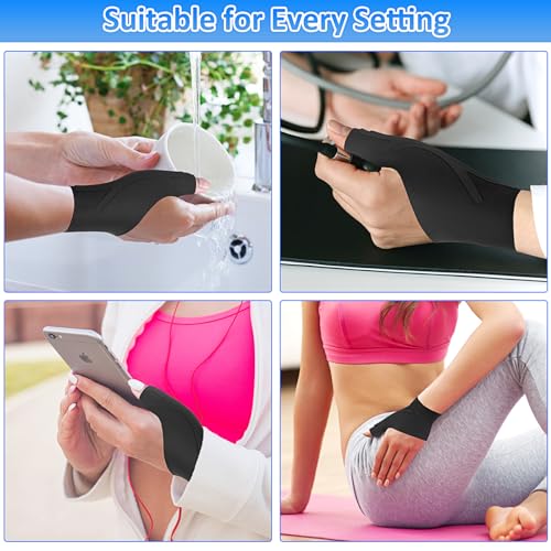 Thumb Wrist Brace Copper Compression Stabilizer Thumb Support Spica Splint for Carpal Tunnel, Arthritis, Tendonitis and TF...