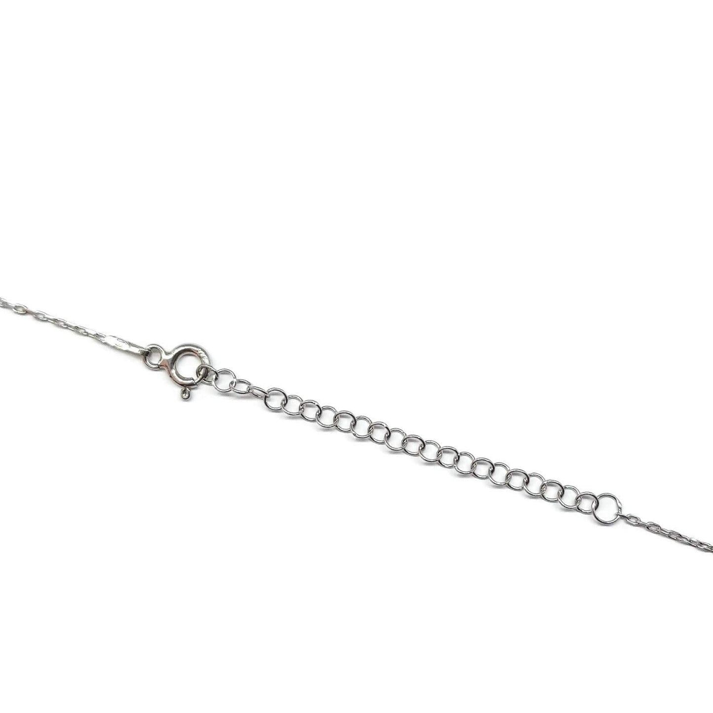 MYSTIC JEWELS by Dalia - 925 Sterling Silver Turkish Glass Evil Eye Filigree Pendant with Adjustable Silver Chain