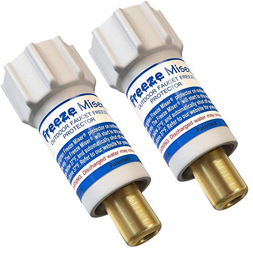 Freeze Miser Outdoor Faucet & Spigot Freeze Protection – Patented Valve Shield, Activates at Water Temperature Below 37°F/...