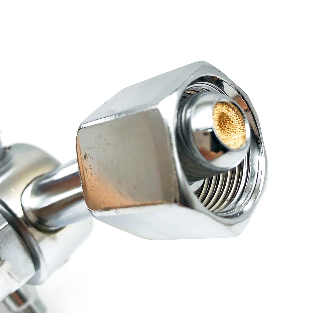 tegongse Oxygen Pressure Regulator, Oxygen Pressure Gas Regulator Inhaler, Pressure Reducer Oxygen Gauge Flow Meter Buoy Type Female Thread and Tube