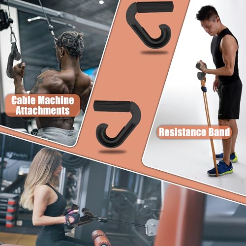 MOIKYIGI Neutral Grip Handles for Pull Up: Ergonomic Portable Hooks for Barbell Row Deadlift Resistant Bands for Home Gym ...