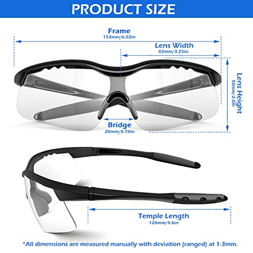 OXG 12 Pack Safety Glasses, ANSI Z87.1 Impact Resistant Anti-Scratch Safety Goggles for Men Women Youth