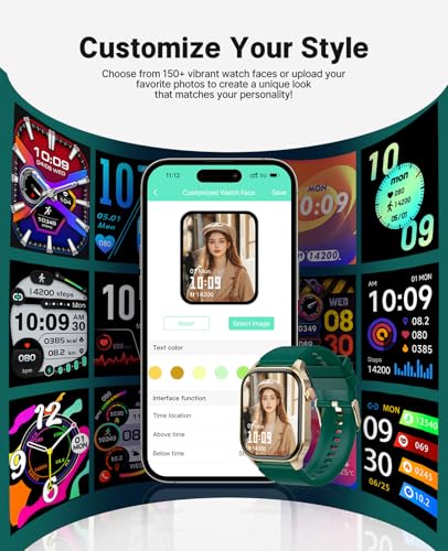 SOUYIE Smart Watch for Men Women Android iPhone, with Bluetooth Call(Answer/Make Call) 2024, 2.04" Fitness Tracker IP68 Wa...