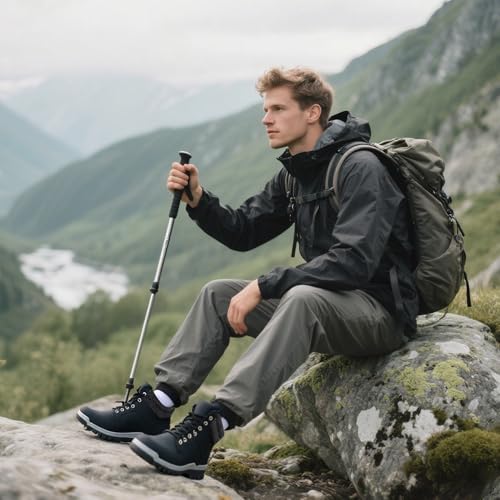 CGRRBW Men's Hiking Shoes Boots, Anti-Slip Outdoor Climbing Work Trekking Shoes for Men