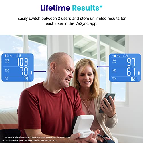 Etekcity Bluetooth Blood Pressure Monitor, FSA-HSA Eligible, Smart Upper Arm Automatic BP Machine with App, Wide Cuff 8....