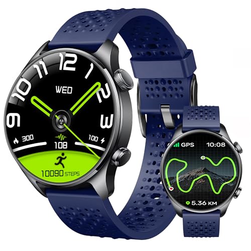 LZBWOL Smartwatch for Men & Women, 1.43" AMOLED Fitness Tracker GPS, Bluetooth Call, Heart Rate, Blood Oxygen (SpO2), Slee...