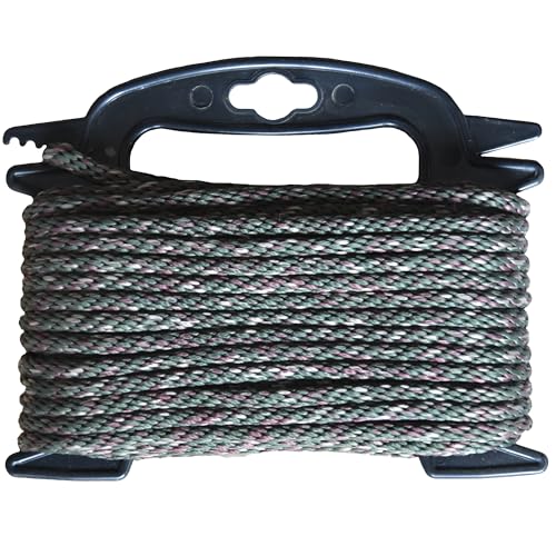 Tether Tite Utility Cord Solid Braided 1/4" x50' Polypropylene Rope (30lbs) Heavy Duty General Purpose Rope for Marine,Cam...