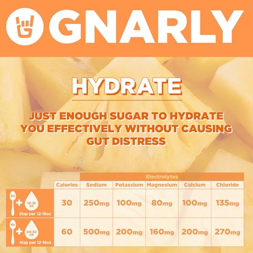 Gnarly Nutrition Hydrate Electrolyte Powder – Orange Pineapple Exercise Hydration Drink Mix – NSF Sport Certified – Electr...