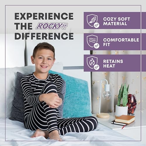 Rocky Thermal Underwear for Kids, Boys Thermals, Long Johns Underwear, Base Layer for Cold Weather/Skiing