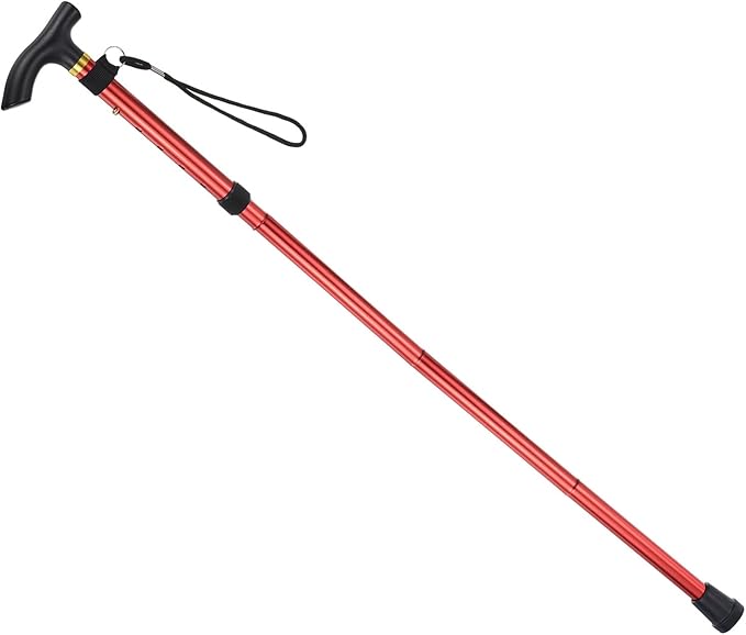 PATIKIL Trekking Poles, Collapsible Hiking Pole Telescopic Folding Cane Quick Lock Aluminum Alloy for Outdoor Hiking Walki...