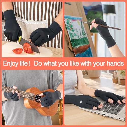 INZILOTEX Arthritis Compression Gloves, Super Soft and Seamless Arthritis Gloves for Carpal Tunnel Pain Relief Gloves