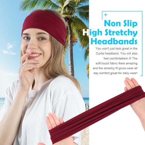 RITOPER Wide Headbands for Women Non Slip, Workout Yoga Running Womens Headband Boho Hair Bands for Women's Hair, Thick Sw...