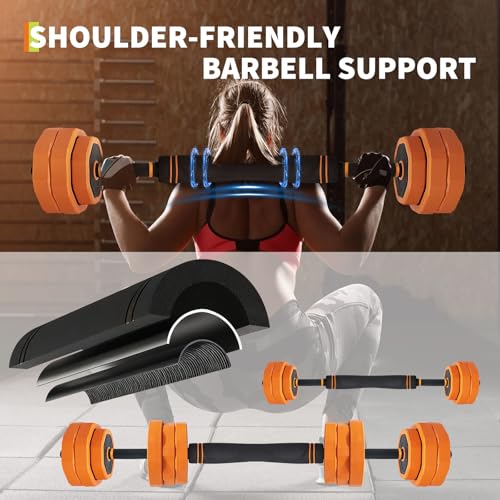 Adjustable Dumbbell Set, 44/66/88 LBS 4-In-1 Home Gym Weights with Connector As Dumbbell, Kettlebell,Barbell for Strength ...