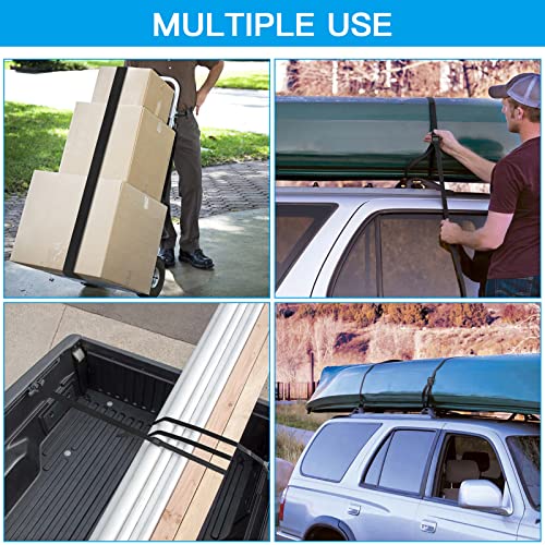 Kshineni Tie Down Straps 6 Pcs Lashing Ratchet Strap 1" x 3.3' Adjustable Heavy Duty Cam Buckle Cinch Straps for Cargo, Tr...