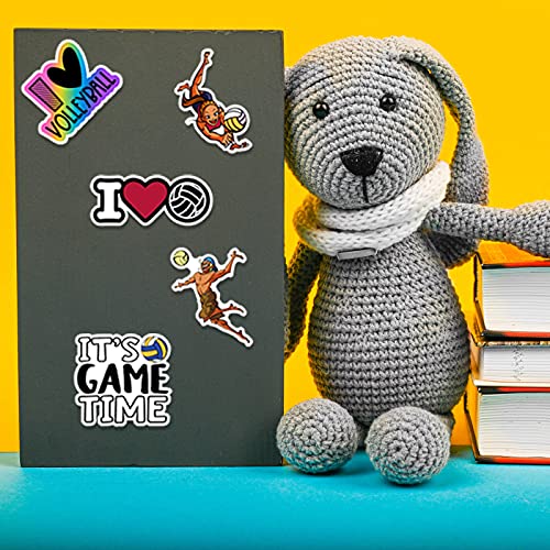 Volleyball Stickers, 100PCS Motivational Volleyball Water Bottle Stickers for Kids, Anywhere You Need Vinyl Waterproof Stuff