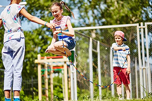 Kingcolor Double Dutch Jump Rope Long Jump Rope 16 FT 1 Pack/2 Pack, Adjustable Soft Beaded Diy Jump Rope for Kids Adult L...