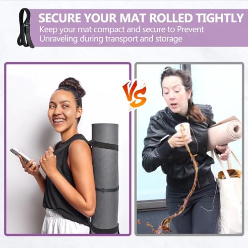 YOGAER Yoga Mat Carrier Strap, Adjustable Thick Straps Sling for Carrying Large Mats, Stretching Band